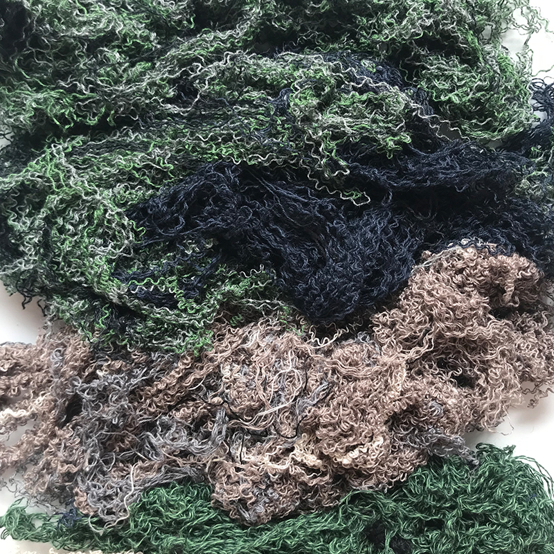 手拆雜色棉紗